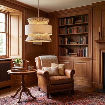 Lampe suspendue en rotin (E27) | Mondialshop