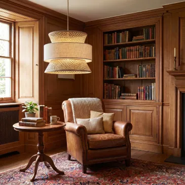 Lampe suspendue en rotin (E27) | Mondialshop