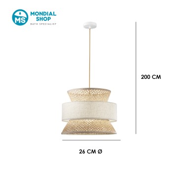 Lampadario Sospensione Rattan E27 | Mondialshop