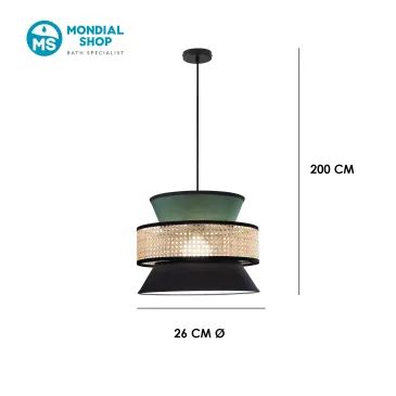 Lampadario Sospensione Rattan E27 | Mondialshop