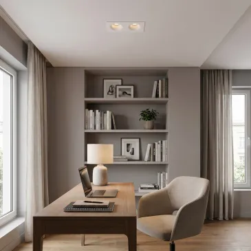 Spot encastré double blanc 2xGU10 | Mondialshop