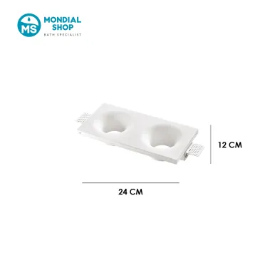 Spot encastré double blanc 2xGU10 | Mondialshop