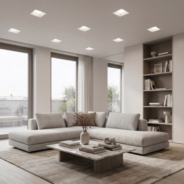 12W CCT Quadratische LED-Einbauleuchte | Mondialshop
