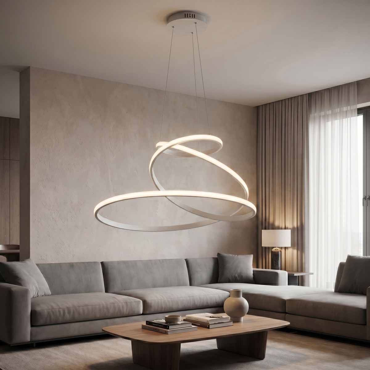 Lustre moderne à LED 8000 lumens | Mondialshop