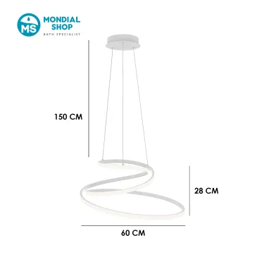 Lustre moderne à LED 8000 lumens | Mondialshop