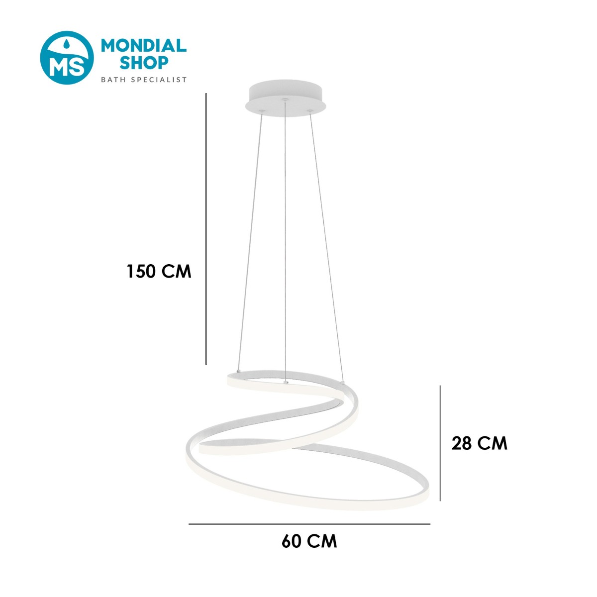 Moderner LED-Kronleuchter mit 8000 Lumen | Mondialshop