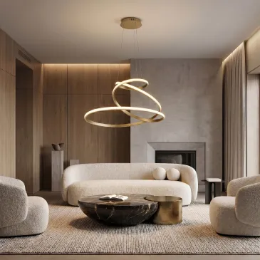 Lustre moderne à LED 8000 lumens | Mondialshop