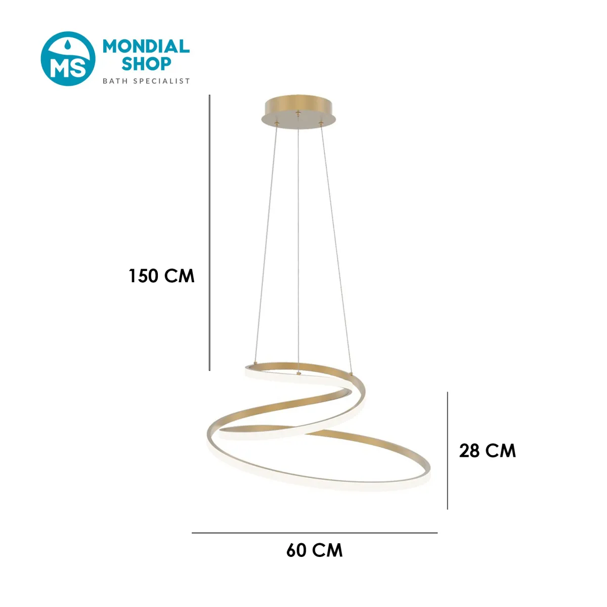 Moderner LED-Kronleuchter mit 8000 Lumen | Mondialshop