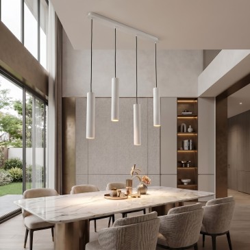 Suspension linéaire 4XGU10 | Mondialshop