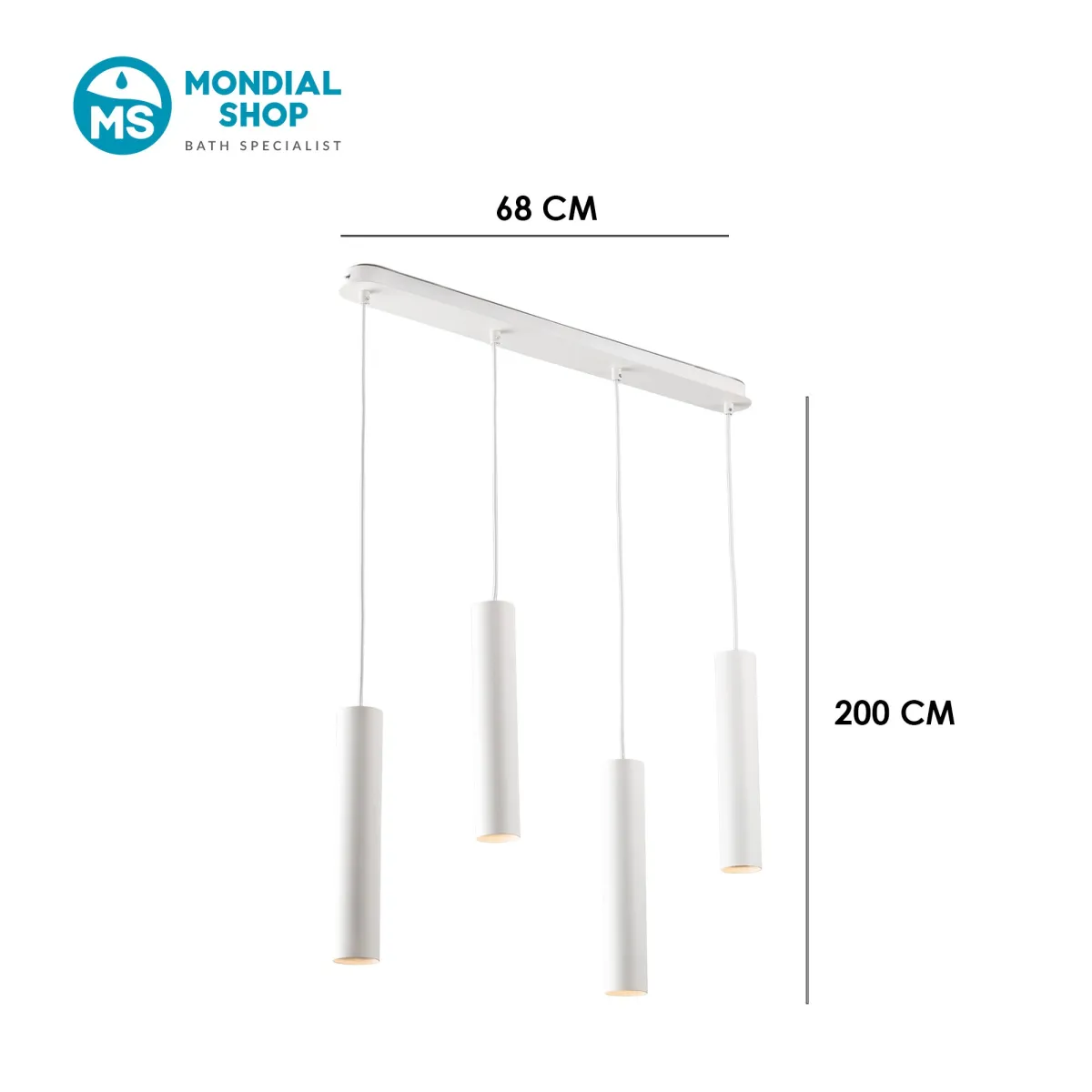 Suspension linéaire 4XGU10 | Mondialshop