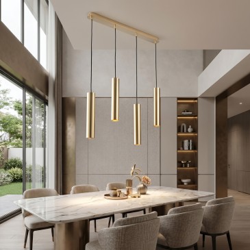 Suspension linéaire 4XGU10 | Mondialshop