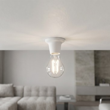 Douille E27 blanche moderne | Mondialshop