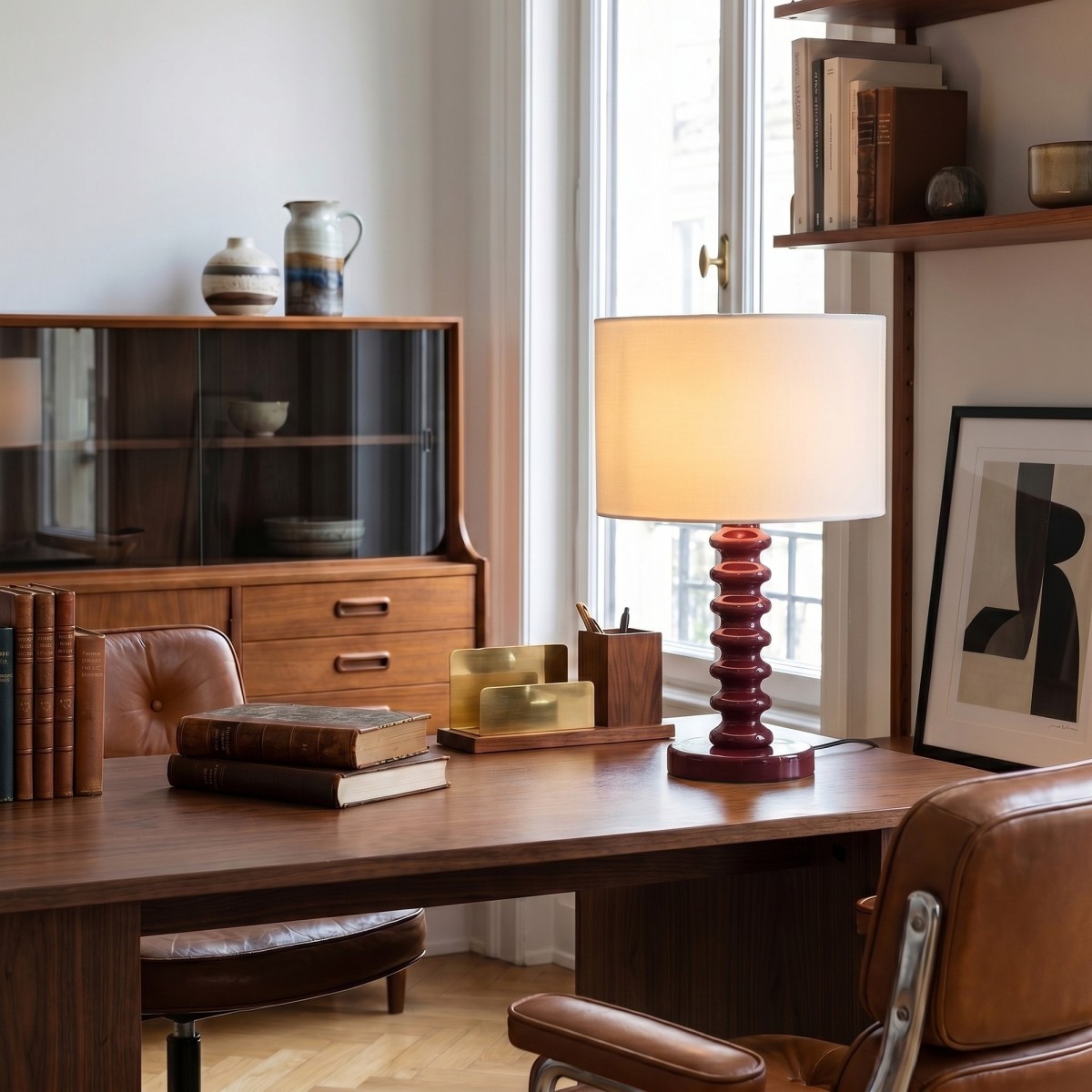 Lampada da Tavolo Velluto Bianco e Metallo | Mondialshop