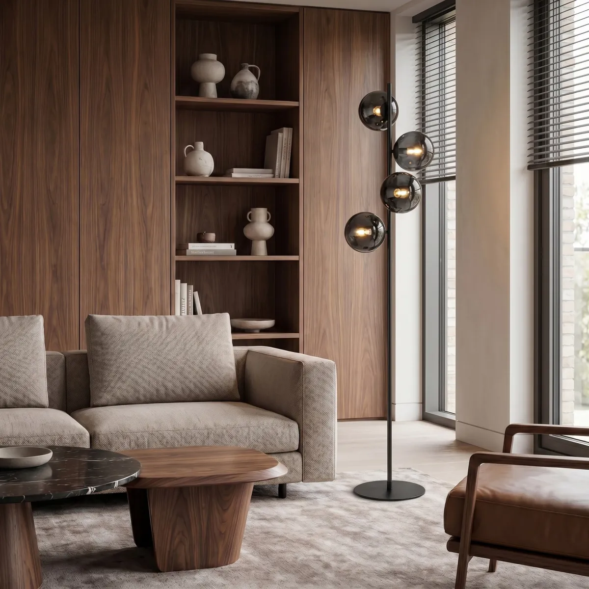 Piantana Moderna 4xG9 Design Geometrico | Mondialshop