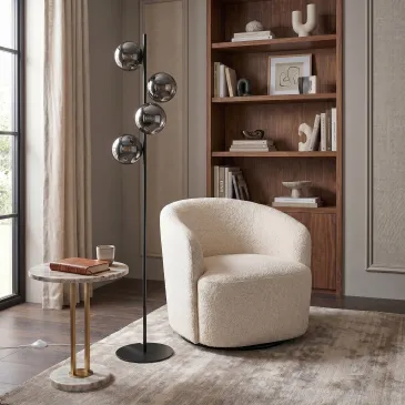 Moderne 4xG9-Stehleuchte mit geometrischem Design | Mondialshop