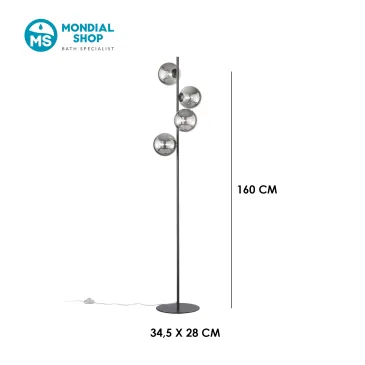 Piantana Moderna 4xG9 Design Geometrico | Mondialshop