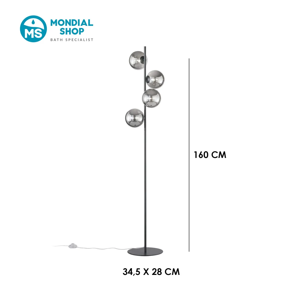 Piantana Moderna 4xG9 Design Geometrico | Mondialshop
