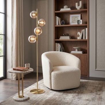 Lampadaire moderne 4xG9 au design géométrique | Mondialshop