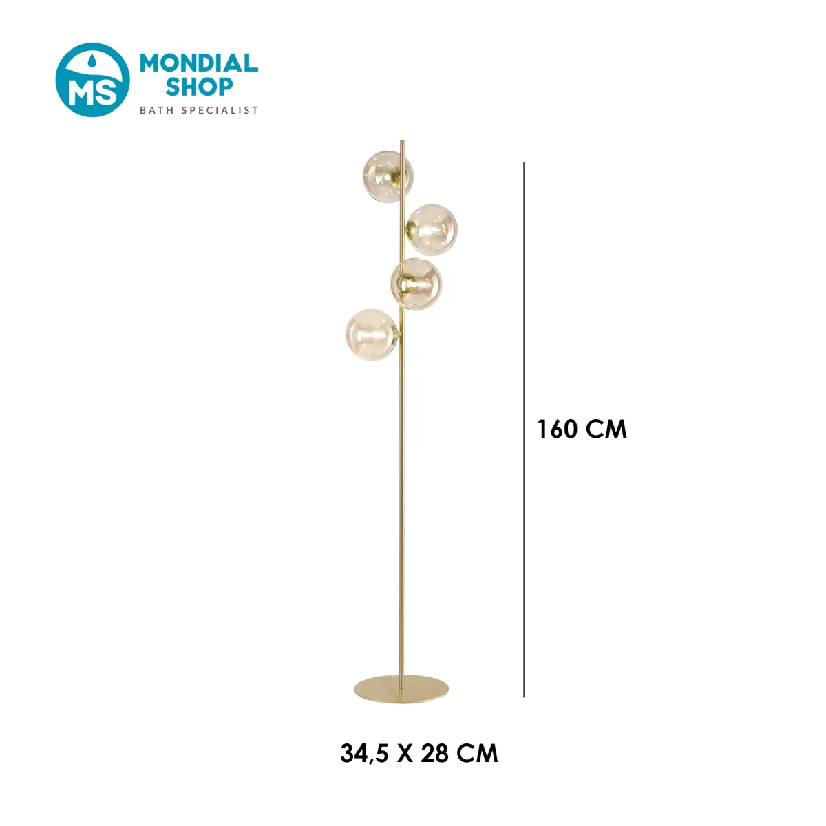Moderne 4xG9-Stehleuchte mit geometrischem Design |...