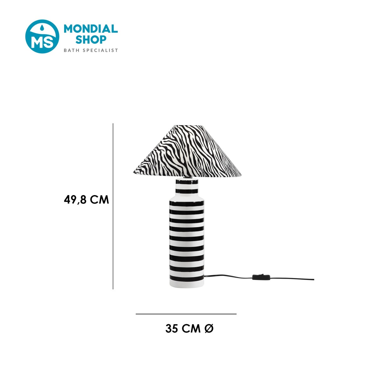 Lampe de table en céramique naturelle | Mondialshop