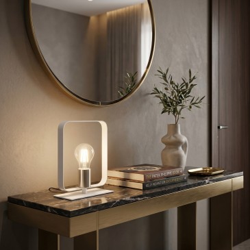 Lampe de table E27 en noir ou blanc