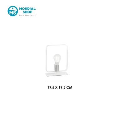 Lampada da Tavolo Bianca e Nickel | Mondialshop
