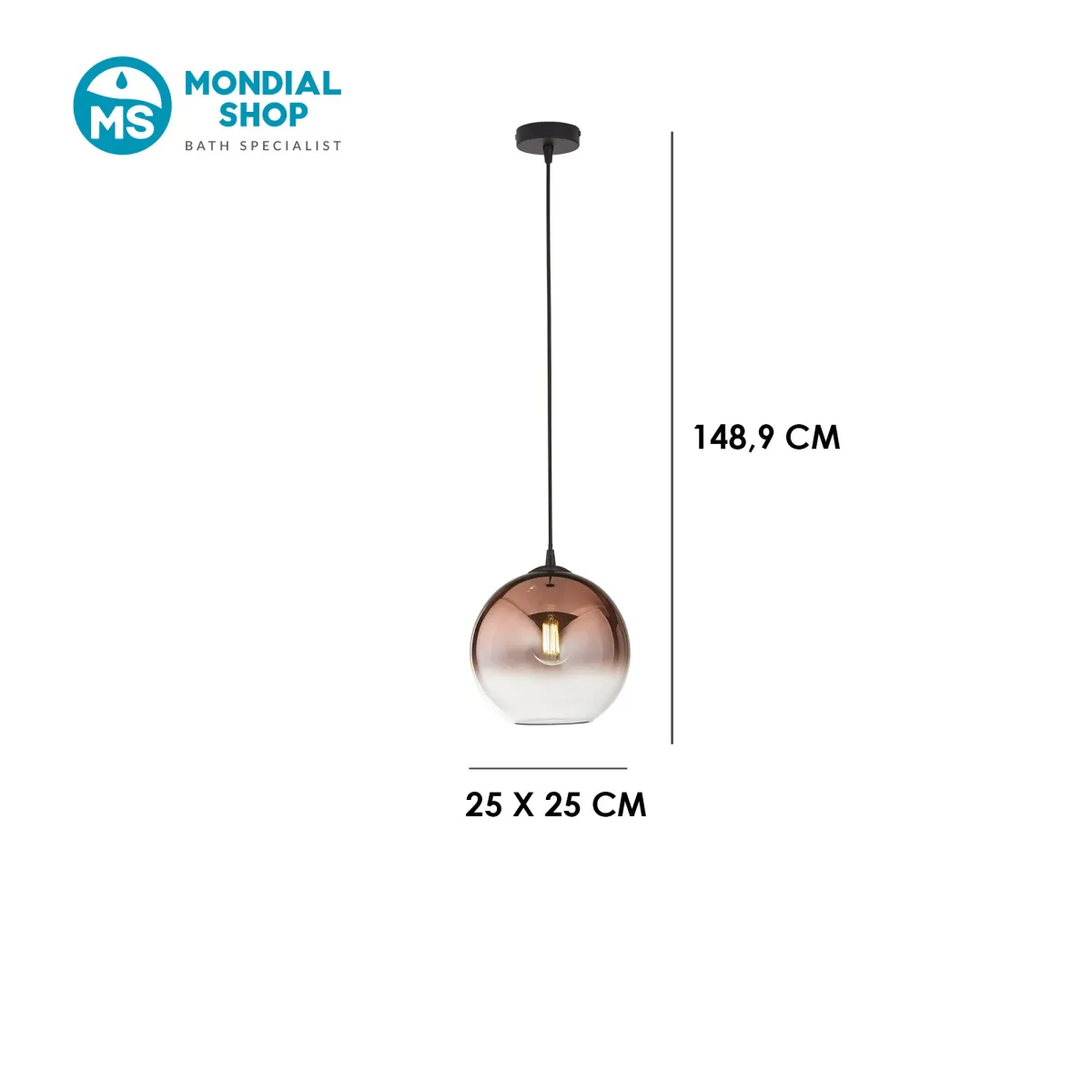 Lustre moderne doré ou cuivré | Mondialshop