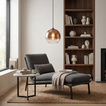Lampadario moderno per interni disponibile in rame o oro Design industriale