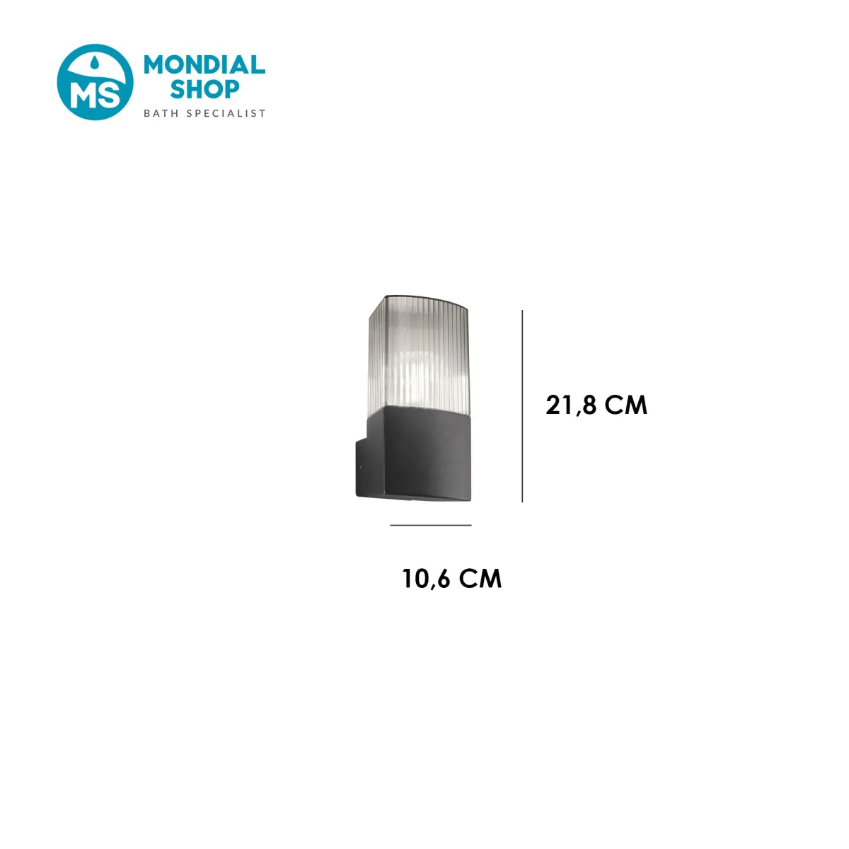 Applique Moderna Antracite e Fumé | Mondialshop