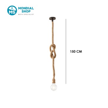 Lampe en corde de chanvre | Mondialshop