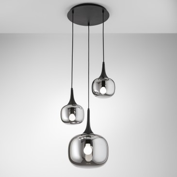 Moderner Kronleuchter in Weiß oder Grau | Mondialshop