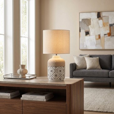 Lampe en céramique, taille M ou XL, culot E27
