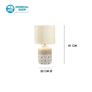 Lampe en céramique décorée M/XL | Mondialshop