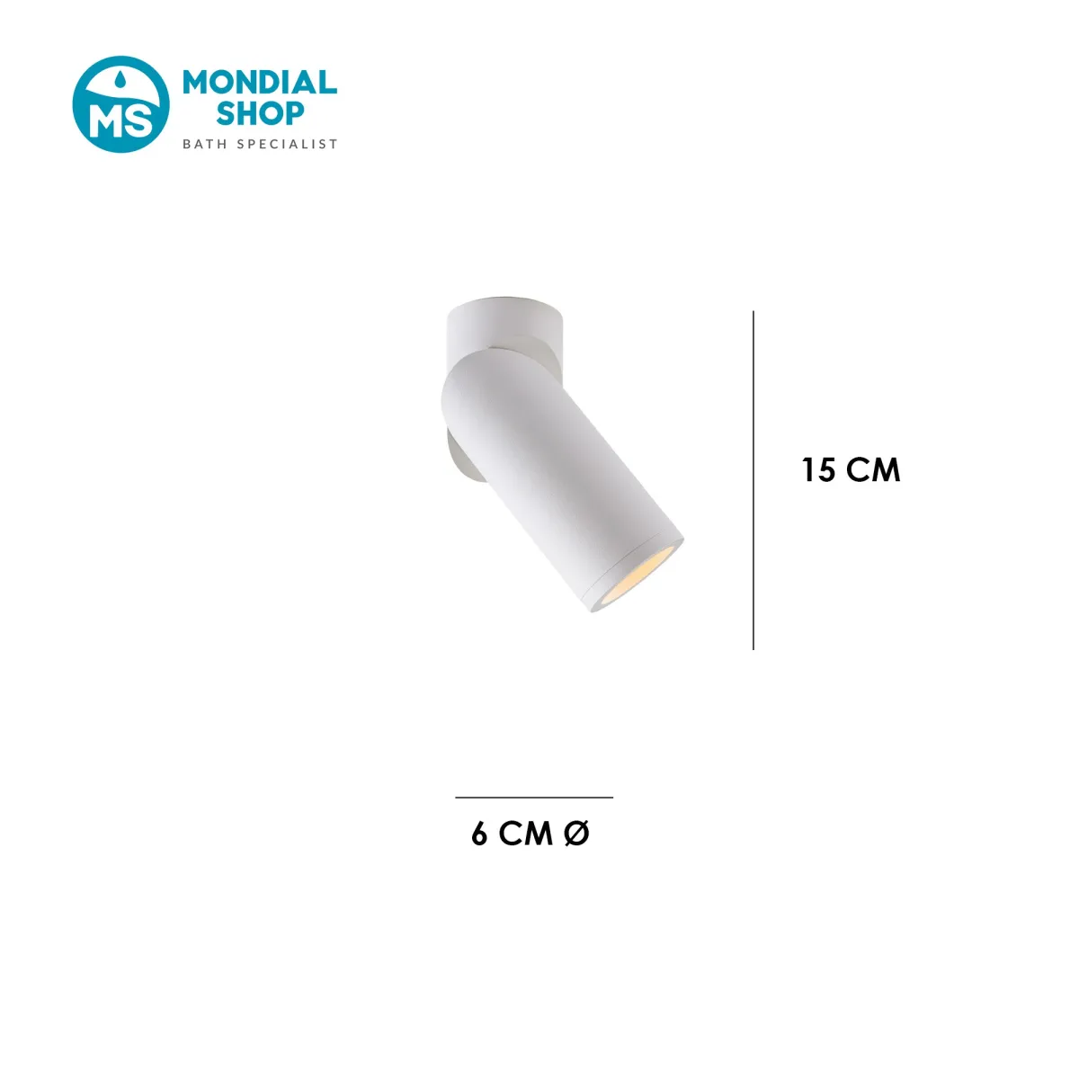 Plafonnier tubulaire blanc ou noir 1XGU10 | Mondialshop
