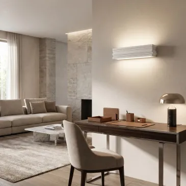 Wandleuchte aus überstreichbarem Gips, 2xE14 | Mondialshop