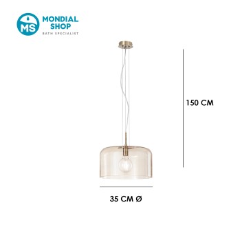 Lampada a Sospensione in Vetro E27 | Mondialshop