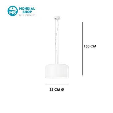 Suspension en verre E27 | Mondialshop
