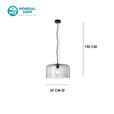 Suspension en verre E27 | Mondialshop