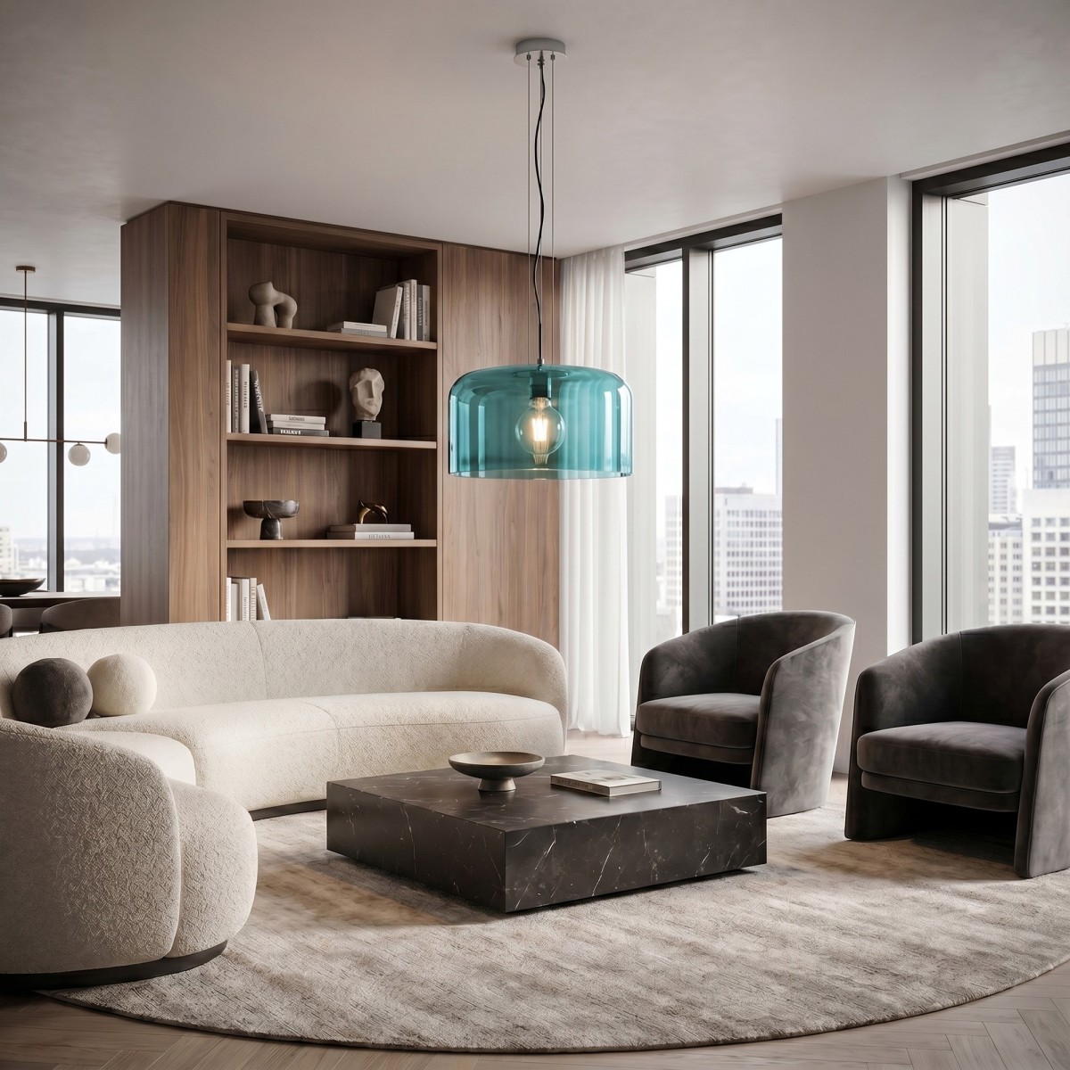 E27 Glas-Pendelleuchte | Mondialshop