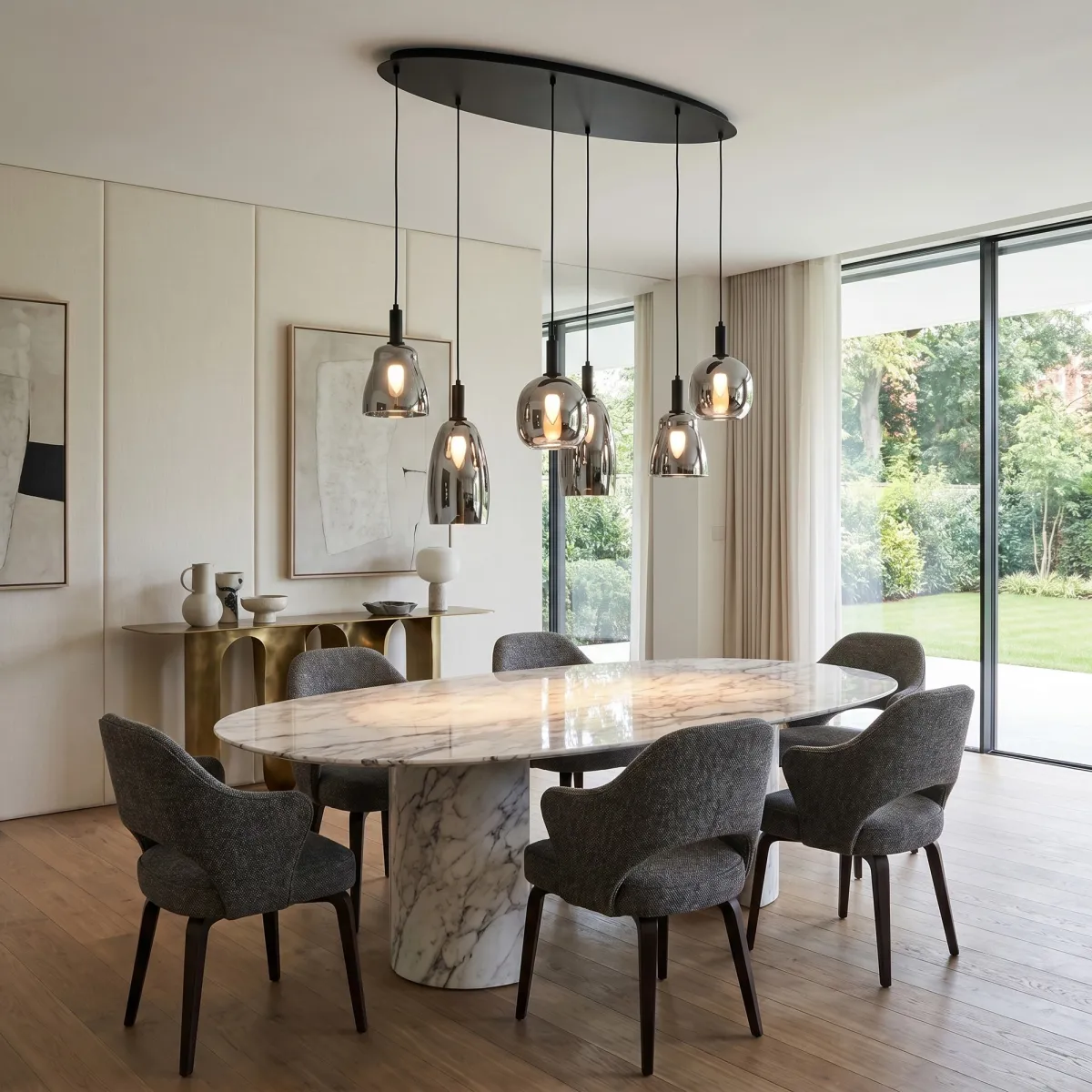Moderner Glaslüster 6xE14 | Mondialshop