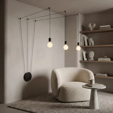Moderner 3xE27-Kronleuchter in zwei Farben | Mondialshop