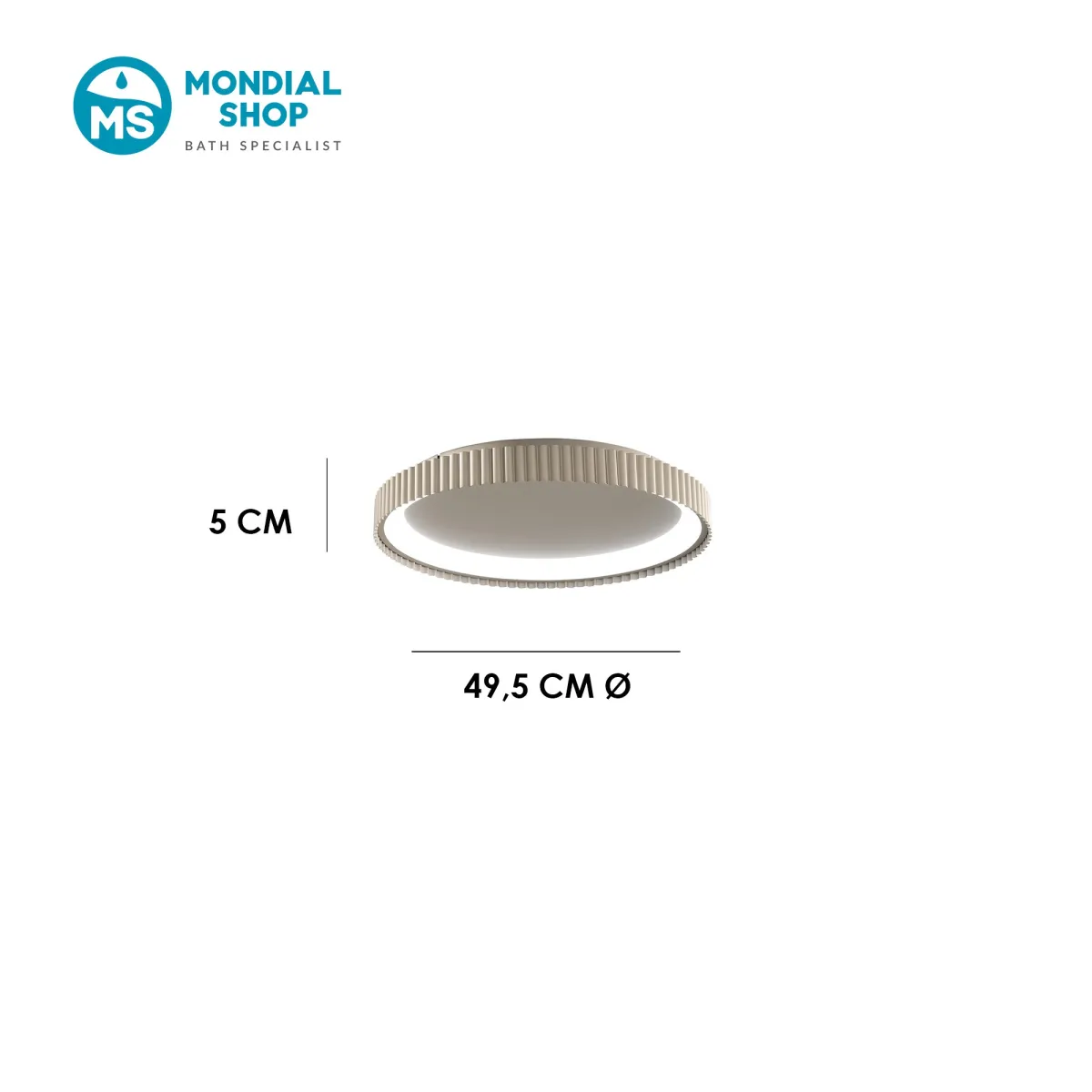 Plafonnier LED extra-plat en métal | Mondialshop