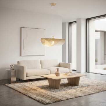 Lustre moderne doré E27 | Mondialshop