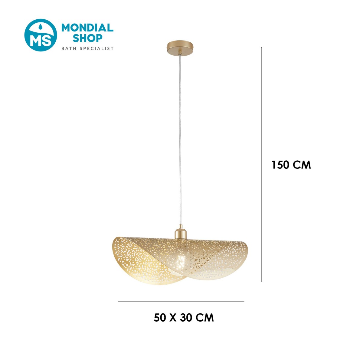 Lustre moderne doré E27 | Mondialshop