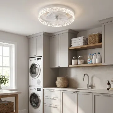 30-W-Deckenleuchte mit Ventilator, weiß | Mondialshop