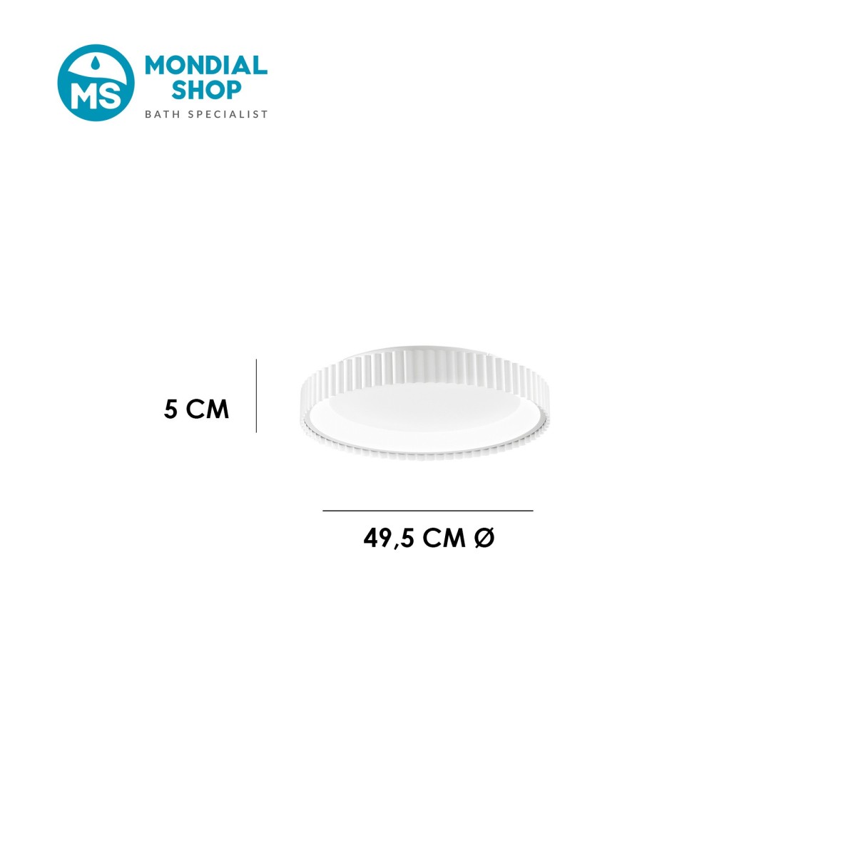 30-W-Deckenleuchte mit Ventilator, weiß | Mondialshop