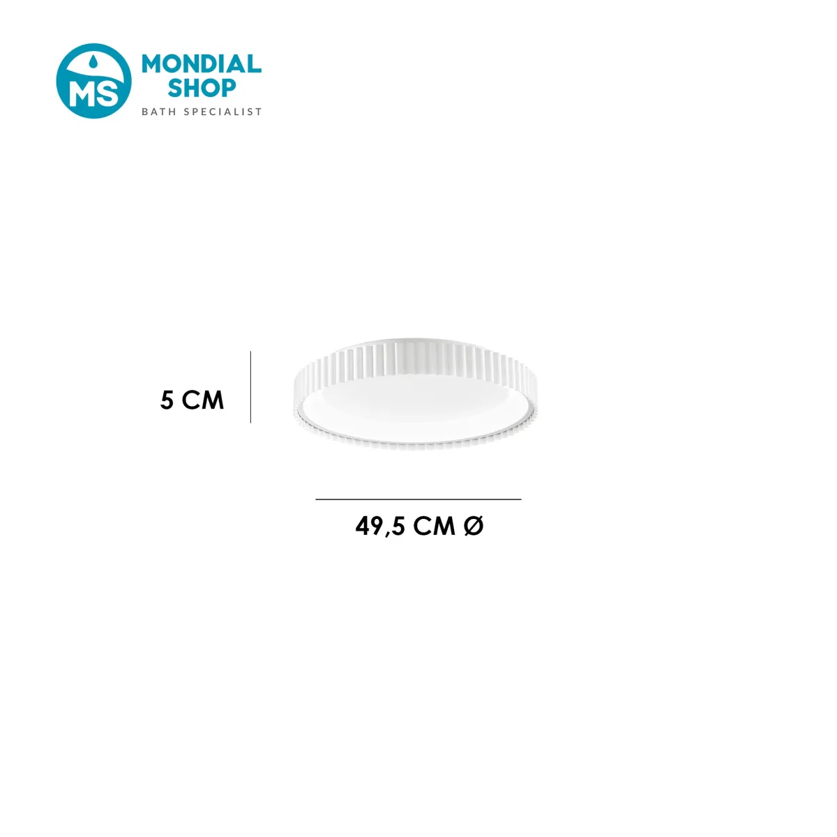 Plafonnier blanc 30 W avec ventilateur | Mondialshop