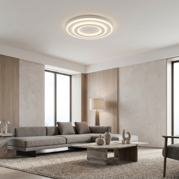 Plafoniera a soffitto moderna quadrata bianca Tonalità luce selezionabile