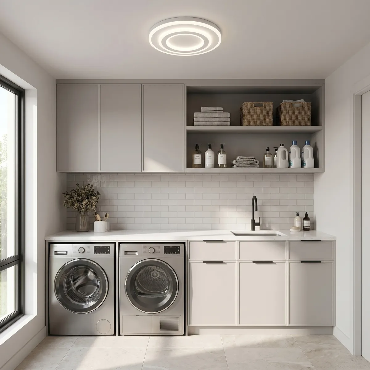 Plafonnier carré blanc moderne | Mondialshop