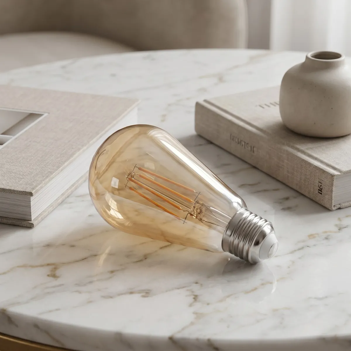 Ampoule LED à filament ambré vintage E27 8W | Mondialshop